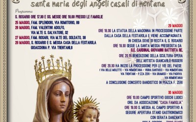 Dal 29 maggio Festa della Madonna a Casali di Mentana